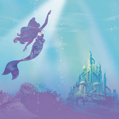 Disney The Little Mermaid Under The Sea Peel And Stick Mural Purple/Blue/Green Roommates Disney The Little Mermaid Under The Sea Peel And Stick Mural Purple/Blue/Green