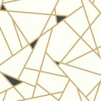 York Wallcovering Prismatic Wallpaper Gold/Black