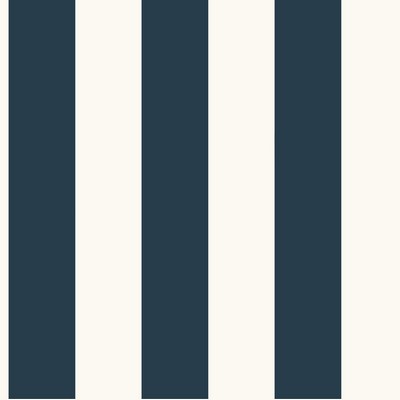 York Wallcovering Awning Stripe Wallpaper Navy