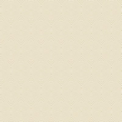 York Wallcovering Concentric Wallpaper - Beige W/Iridescent White/Off Whites