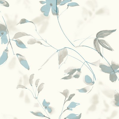 York Wallcovering Linden Flower Wallpaper Blue