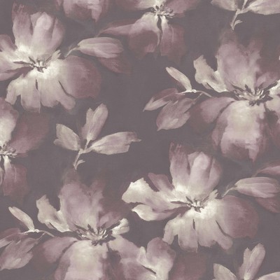 York Wallcovering Midnight Blooms Wallpaper Purple