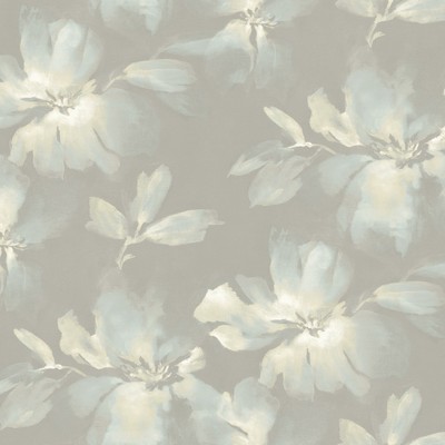 York Wallcovering Midnight Blooms Wallpaper Lt Blue/Grey