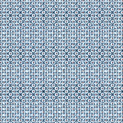 York Wallcovering Circle Mosaic Wallpaper Blue