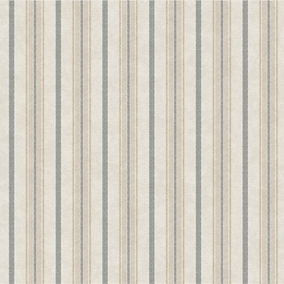 York Wallcovering Shirting Stripe Wallpaper Gray/Cream