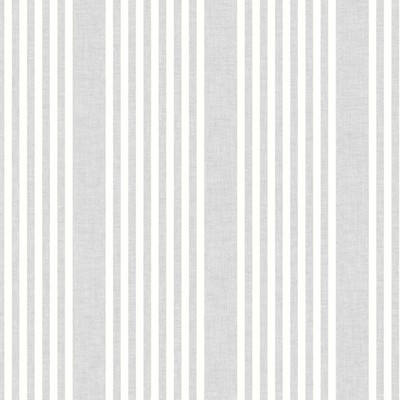 York Wallcovering French Linen Stripe Wallpaper Gray