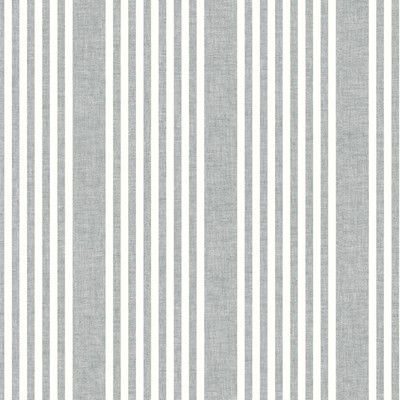 York Wallcovering French Linen Stripe Wallpaper Charcoal