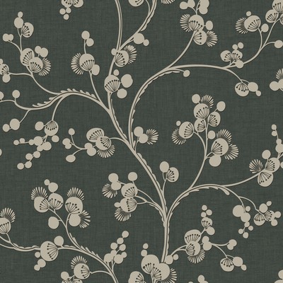 York Wallcovering Dahlia Trail Wallpaper Black/Taupe