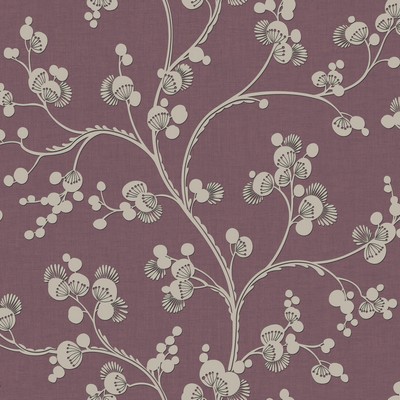 York Wallcovering Dahlia Trail Wallpaper Mulberry