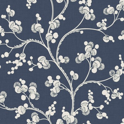 York Wallcovering Dahlia Trail Wallpaper Navy