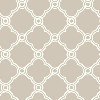 York Wallcovering Open Trellis Wallpaper Taupe