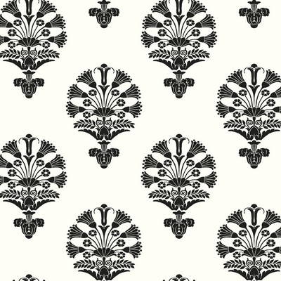 York Wallcovering Luxor Wallpaper Black/White