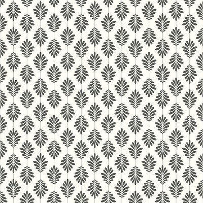 York Wallcovering Leaflet Wallpaper Black/White