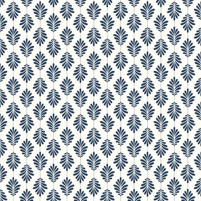 York Wallcovering Leaflet Wallpaper Navy