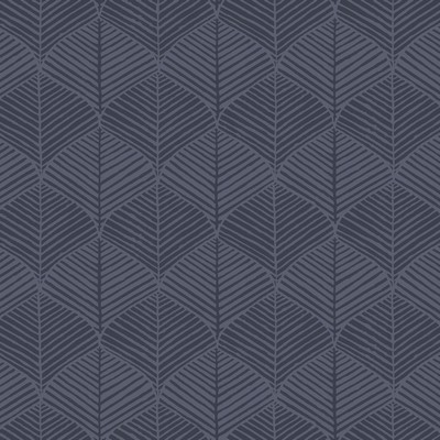 York Wallcovering Palm Thatch Wallpaper Navy