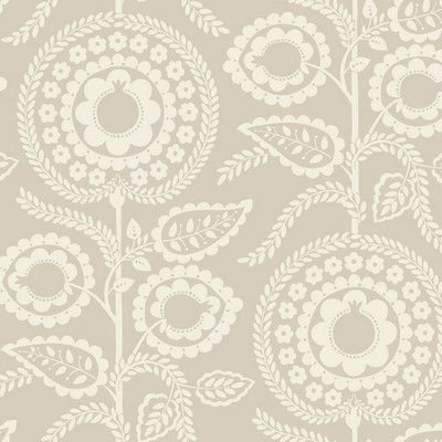 York Wallcovering Pomegranate Bloom Wallpaper Off White