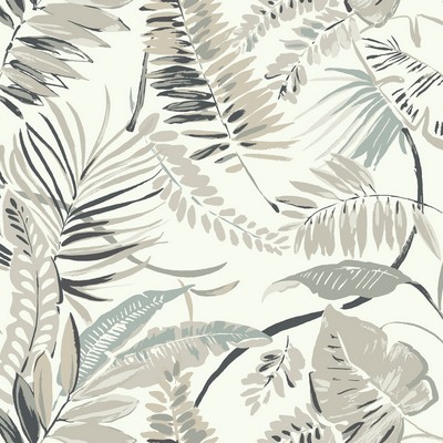 York Wallcovering Tropical Toss Wallpaper White