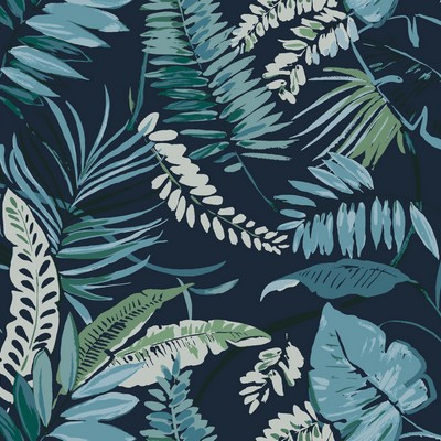 York Wallcovering Tropical Toss Wallpaper Navy