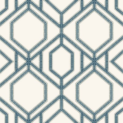 York Wallcovering Sawgrass Trellis Wallpaper White/Blue