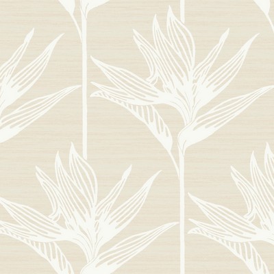 York Wallcovering Bird Of Paradise Wallpaper White