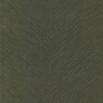 York Wallcovering Palm Chevron Wallpaper Green/Gold