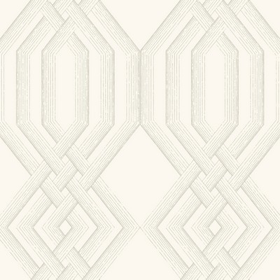 York Wallcovering Ettched Lattice Wallpaper Glint