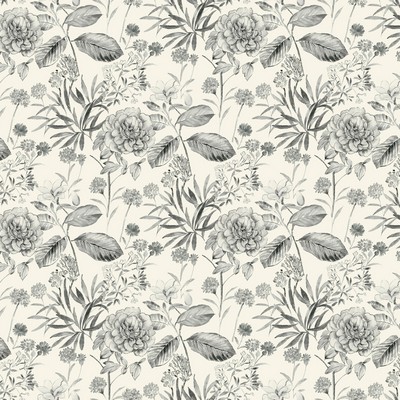 York Wallcovering Midsummer Floral Wallpaper Gray