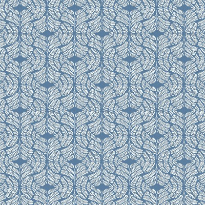 York Wallcovering Fern Tile Wallpaper Blue