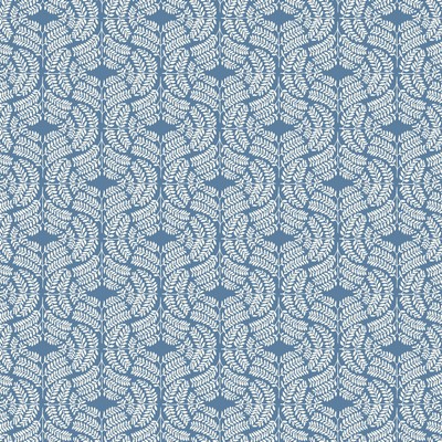 York Wallcovering Fern Tile Wallpaper Blue