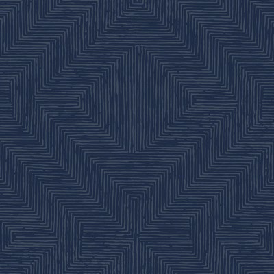 York Wallcovering Diamond Channel Wallpaper Navy