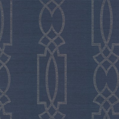 York Wallcovering Cathedral Trellis Wallpaper Blues