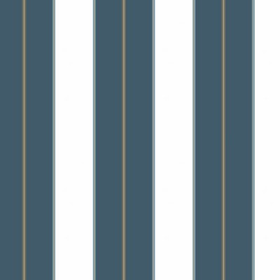 York Wallcovering Mercantile Stripe Wallpaper Blues