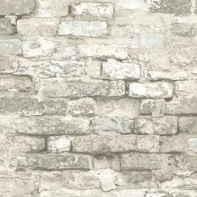 York Wallcovering Brick Alley Wallpaper White