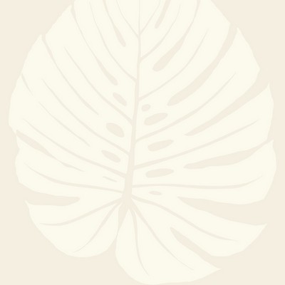 York Wallcovering Bali Leaf Wallpaper Cream