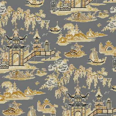 York Wallcovering Peaceful Temple Removable Wallpaper Blacks