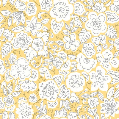 York Wallcovering Doodle Garden Wallpaper Yellows