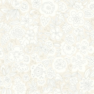 York Wallcovering Doodle Garden Wallpaper White/Off Whites