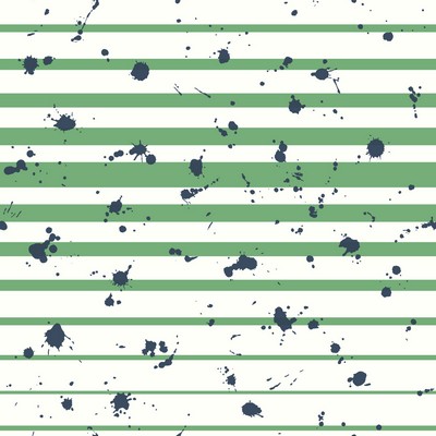 York Wallcovering Splatter Stripe Wallpaper Greens