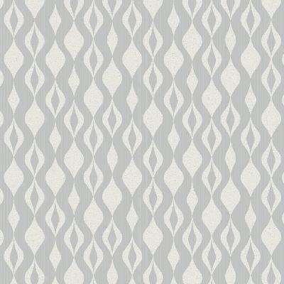 York Wallcovering OGEE CHAIN                     Silver / White