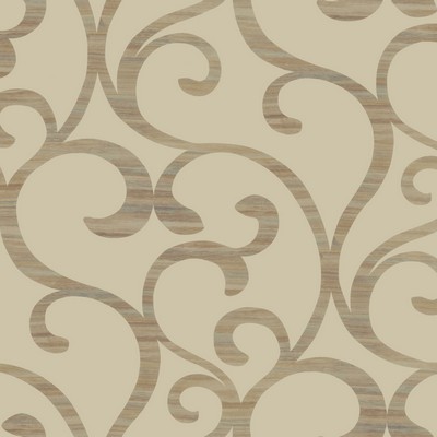 York Wallcovering Dazzling Coil Wallpaper beige, metallic browns, purple and gold