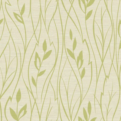 York Wallcovering Leaf Silhouette Wallpaper grey, metallic yellowish green