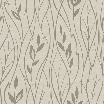 York Wallcovering Leaf Silhouette Wallpaper grey, metallic gold