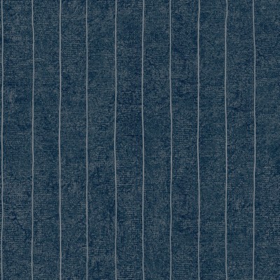 York Wallcovering Elemental Stripe Wallpaper dark blue, metallic silver