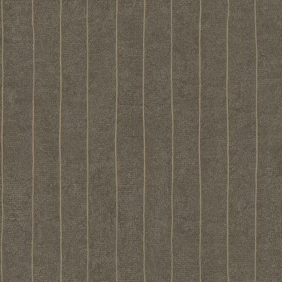 York Wallcovering Elemental Stripe Wallpaper dark brown, bright metallic gold