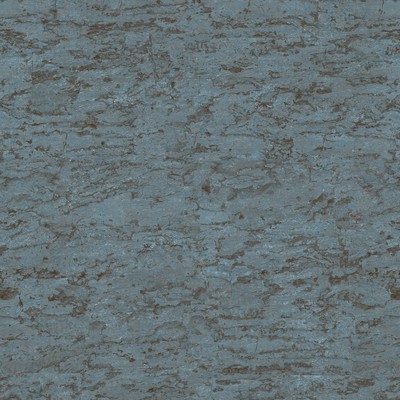 York Wallcovering Cork Wallpaper greyish blue, metallic silver, metallic copper