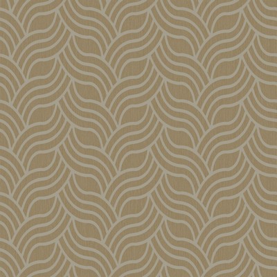 York Wallcovering Interlocking Geo Wallpaper tan, metallic silver