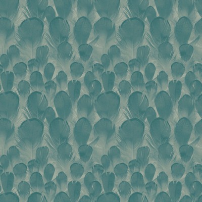 York Wallcovering Feathers Wallpaper Teal/Green
