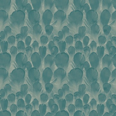 York Wallcovering Feathers Wallpaper Teal/Green