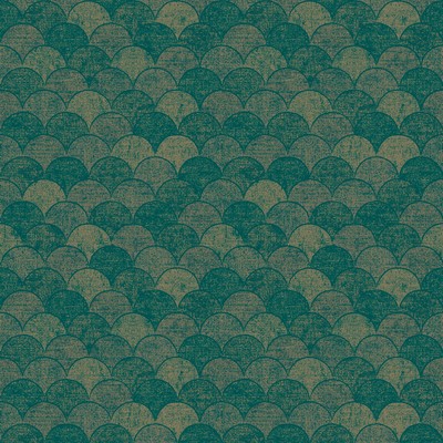 York Wallcovering Mermaid Scales Wallpaper Teal/Gold