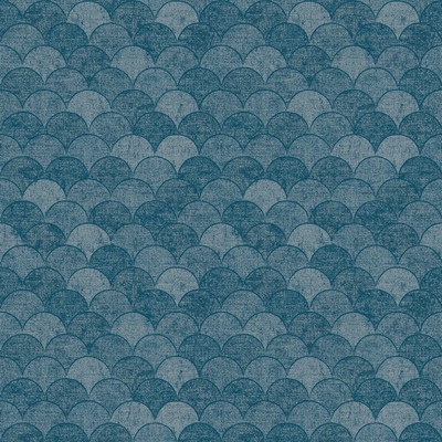 York Wallcovering Mermaid Scales Wallpaper Blue